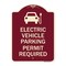 Signmission Electric Vehicle Parking Permit Required Heavy-Gauge Aluminum Sign, 24" x 18", BU-1824-24114 A-DES-BU-1824-24114 - alternate 1